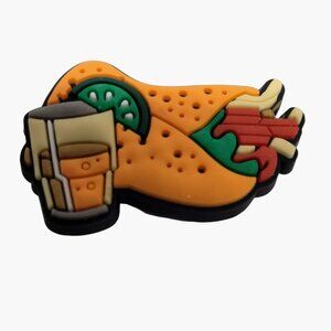 Mexican Fast food Burrito Shoe Charm